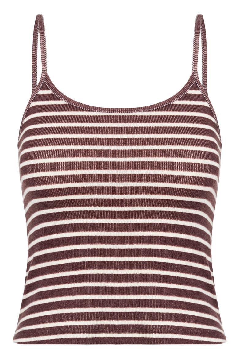 Carrie Stripe Knit Camisole, Alternate, color, WINE STRIPE