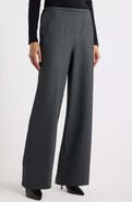 Nordstrom Wool Blend Pull On Wide Leg Pants