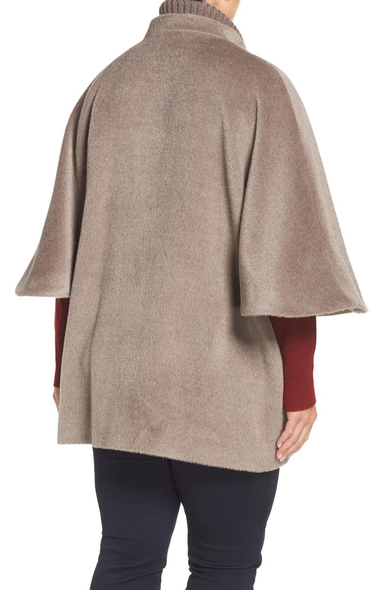 Cinzia Rocca DUE Llama & Wool Double Collar Cape, Alternate, color,