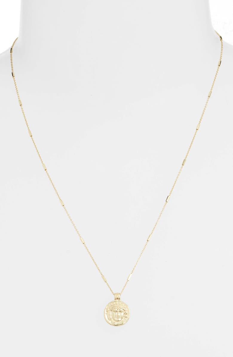 BY ADINA EDEN Adina’s Jewels Mini Greek Coin Necklace, Alternate, color,