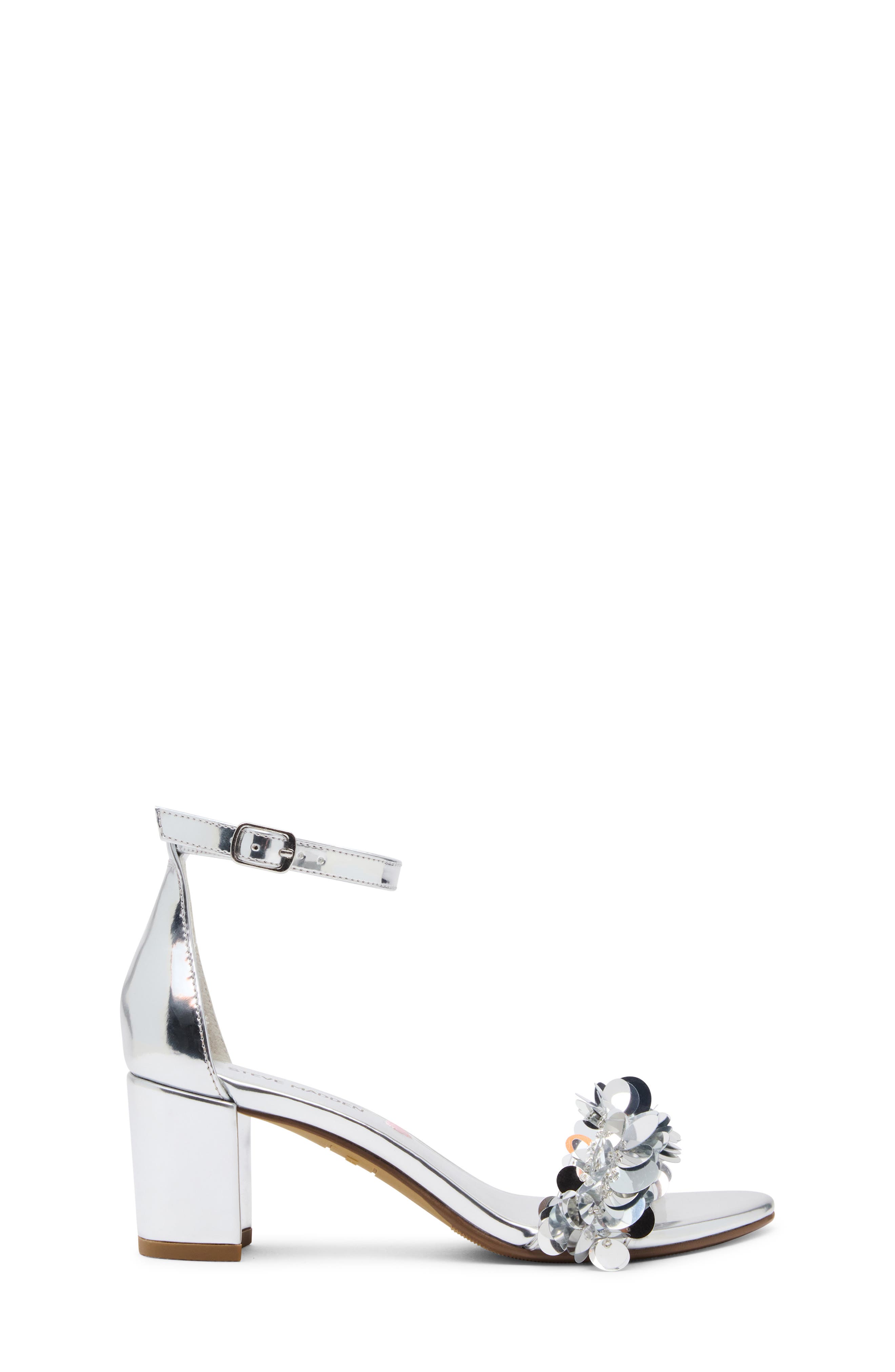 Kids' JCarrson Sequin Sandal, Alternate, color, SILVER
