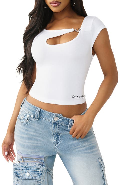 Cutout Rib T-Shirt