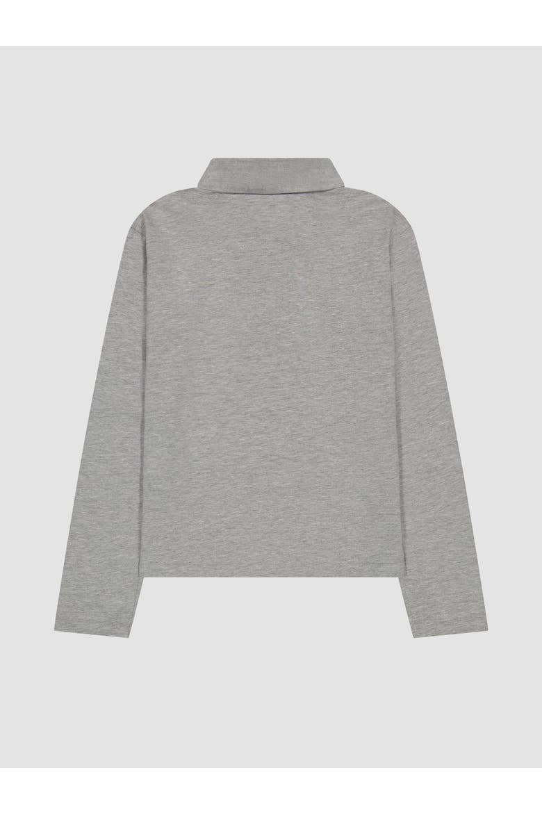 Ls Polo Long Sleeve Heather Grey, Alternate, color, Heather Grey