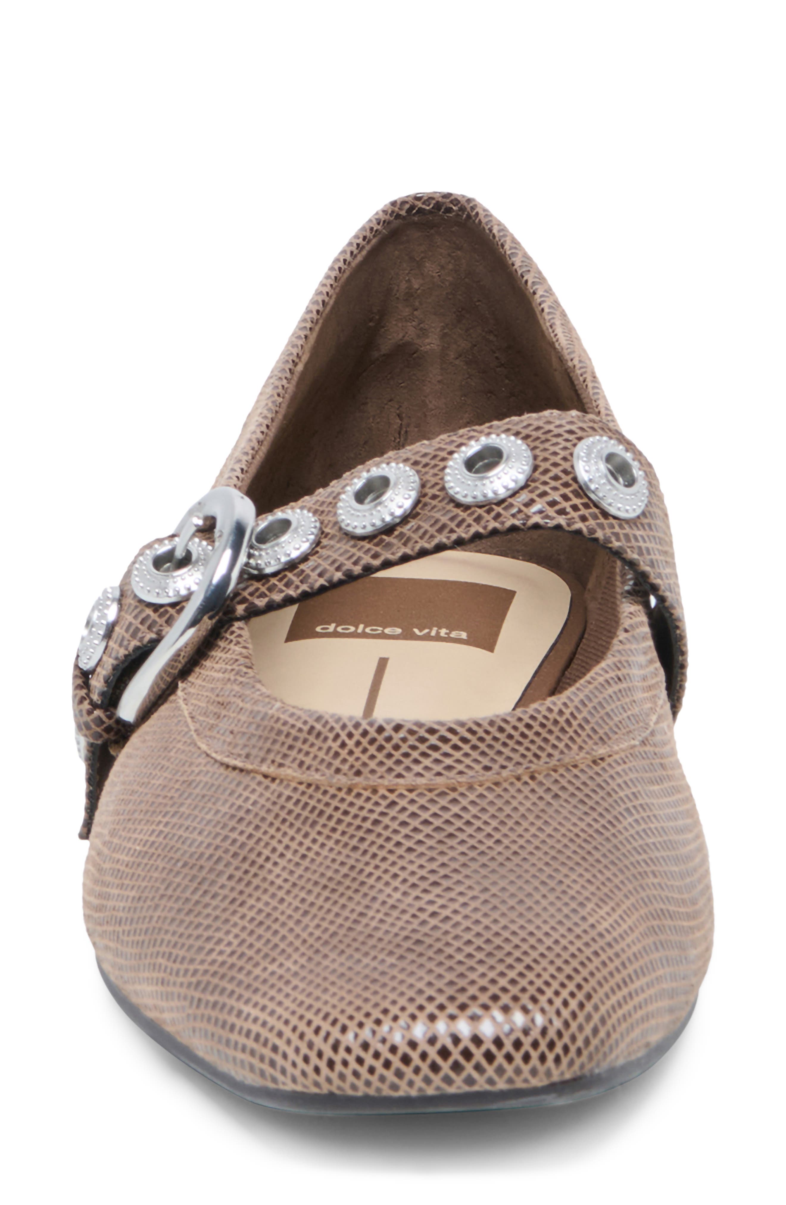Marten Mary Jane Ballet Flat, Alternate, color, MOCHA EMBOSSED LEATHER