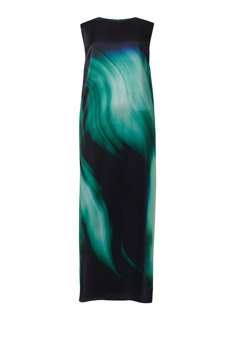Sleeveless Printed Dress, Main, color, Green