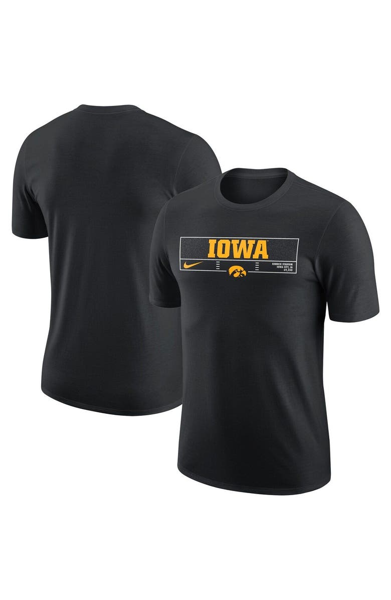 Nike Men's Nike Black Iowa Hawkeyes Wordmark Stadium T-Shirt, Alternate, color,