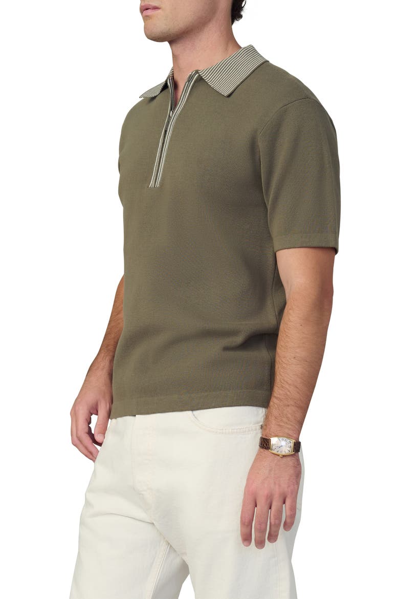 Retro Quarter Zip Polo, Alternate, color, LICHEN
