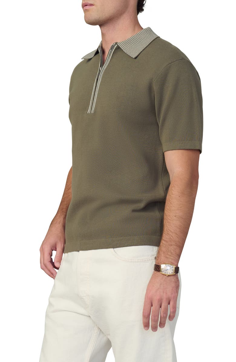 Joe's Jeans Retro Quarter Zip Polo, Alternate, color, Lichen