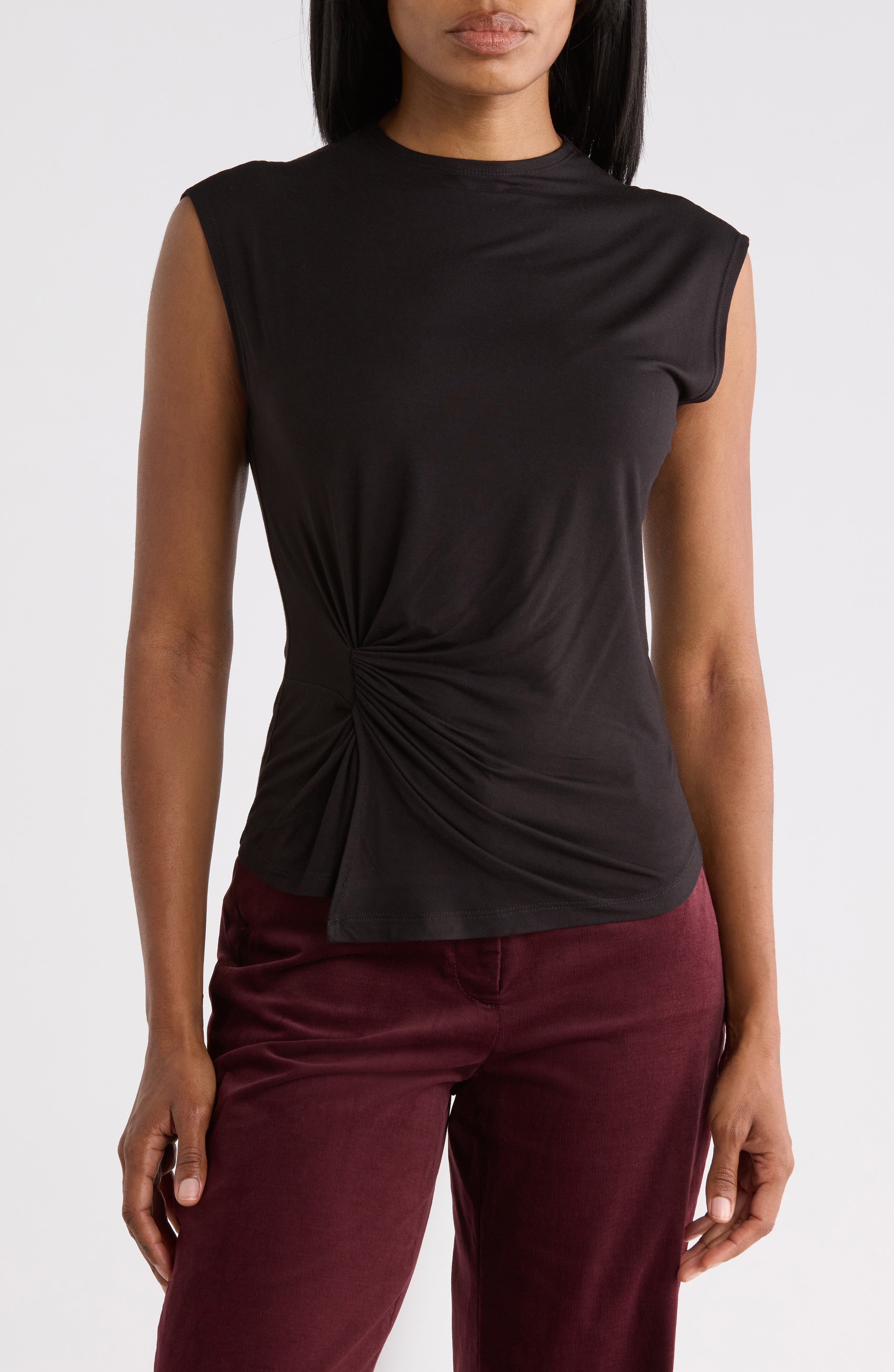 Knot Front Sleeveless Top