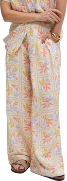 Raffya Matisse Wide Leg Patchwork Floral Print Trouser