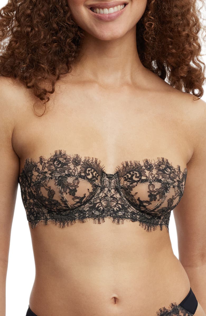 Skarlett Blue Entice Strapless Lace Underwire Bra, Main, color, 