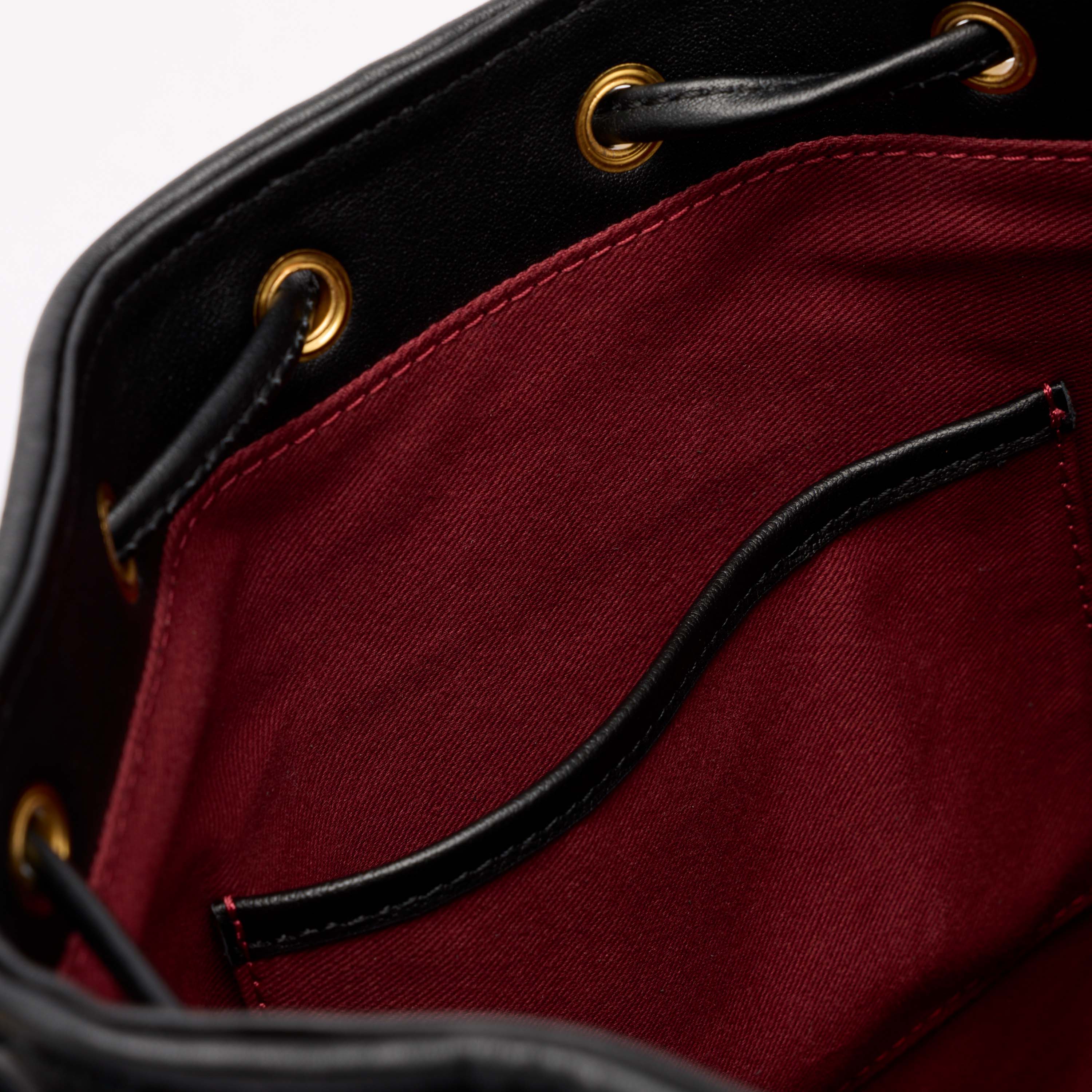 MARC NOLAN Nora Leather Bucket Bag, Alternate, color, Black Woven