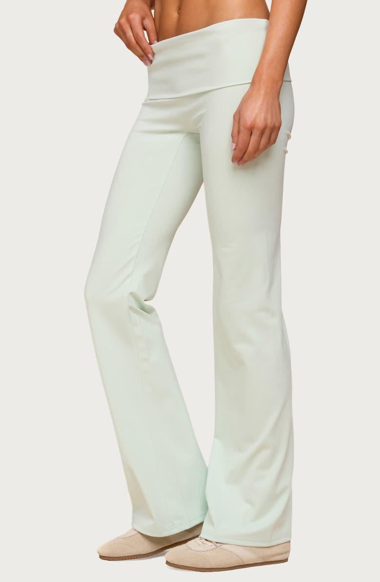 EDIKTED Oriane Foldover Flare Leggings, Alternate, color,