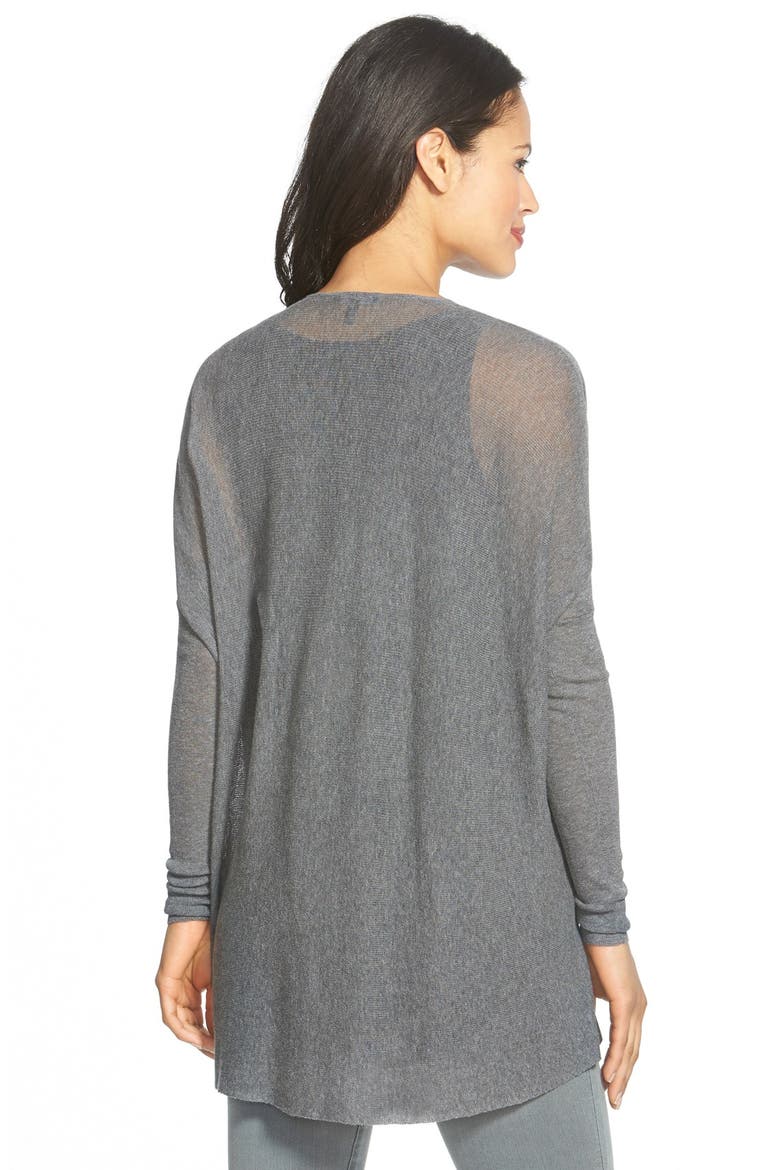 Drape Front Silk & Organic Cotton Layering Top, Alternate, color, ASH