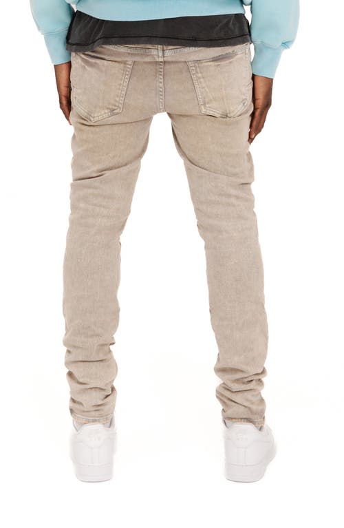 Purple Brand Nitric Dirty Wash Skinny Jeans In Tan