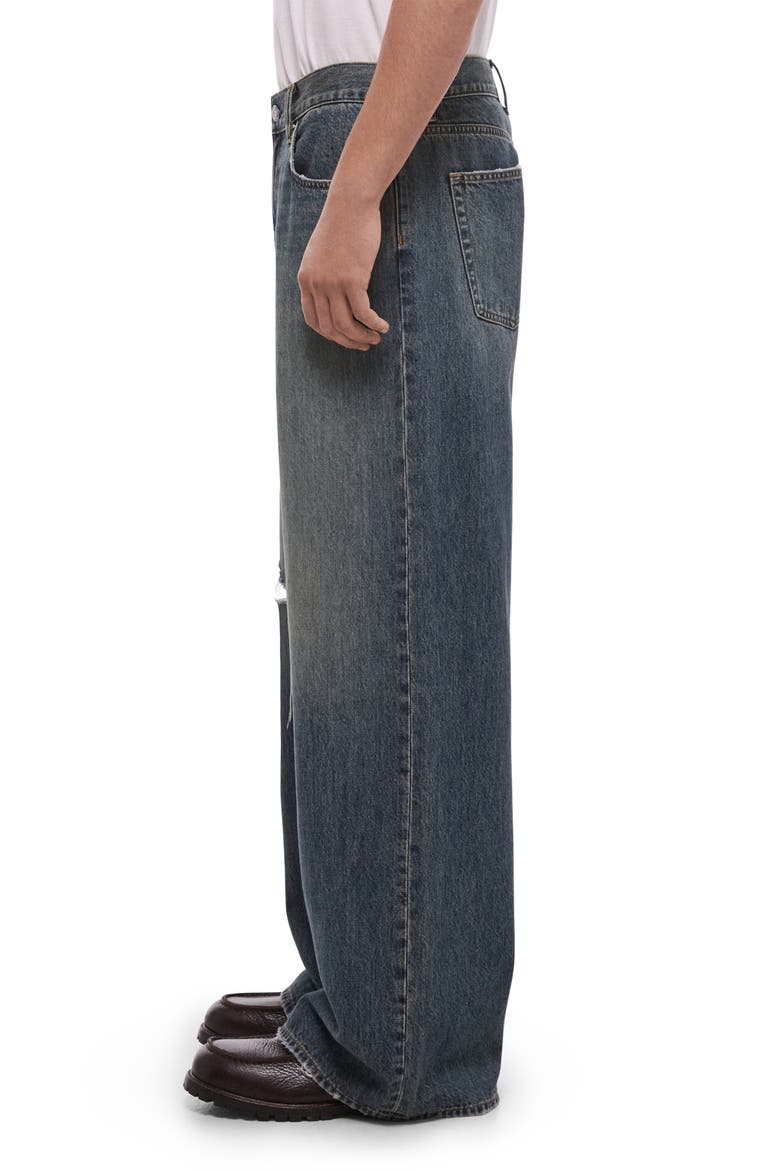 Ripped Wide Leg Jeans, Alternate, color, TINTED VINTAGE BLUE