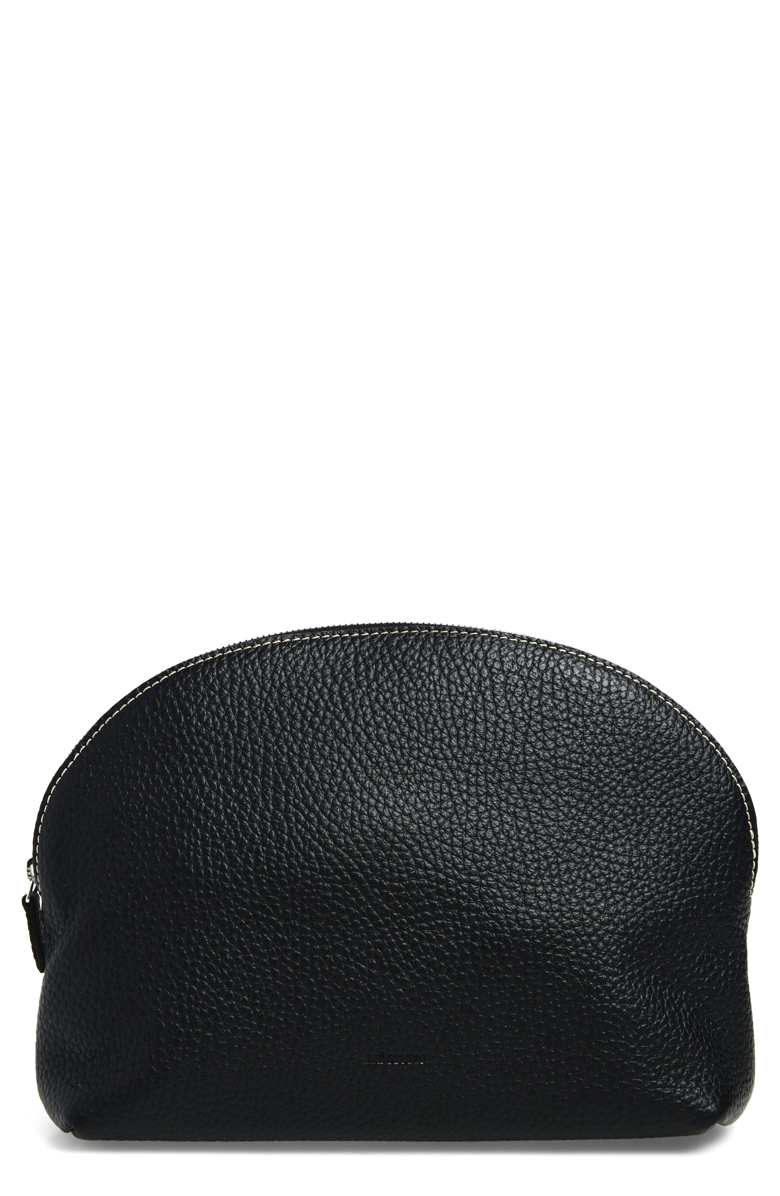 Lié Studio The Margot Pouch, Main, color, Black Grosgrain