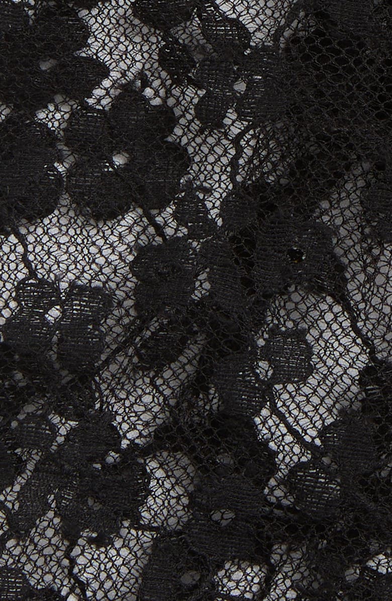 Valentino Garavani VLOGO Sheer Floral Lace Gloves, Alternate, color, N06 Nero/ Oro