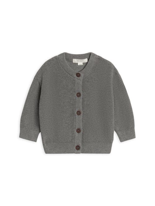 Kendi Ellis Organic Sweater Knit Cardigan In Gray