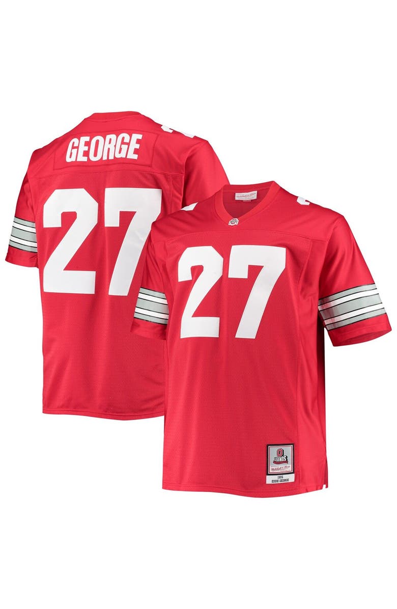 Mitchell & Ness Men's Mitchell & Ness Eddie George Scarlet Ohio State Buckeyes Big & Tall Legacy Alumni Jersey, Main, color,