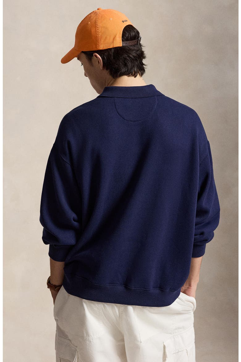 US Open Arctic Fleece Long Sleeve Polo, Alternate, color, NAVY