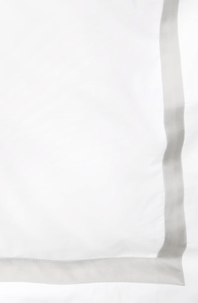 Matouk Lowell Egyptian Cotton Euro Sham, Alternate, color, Silver