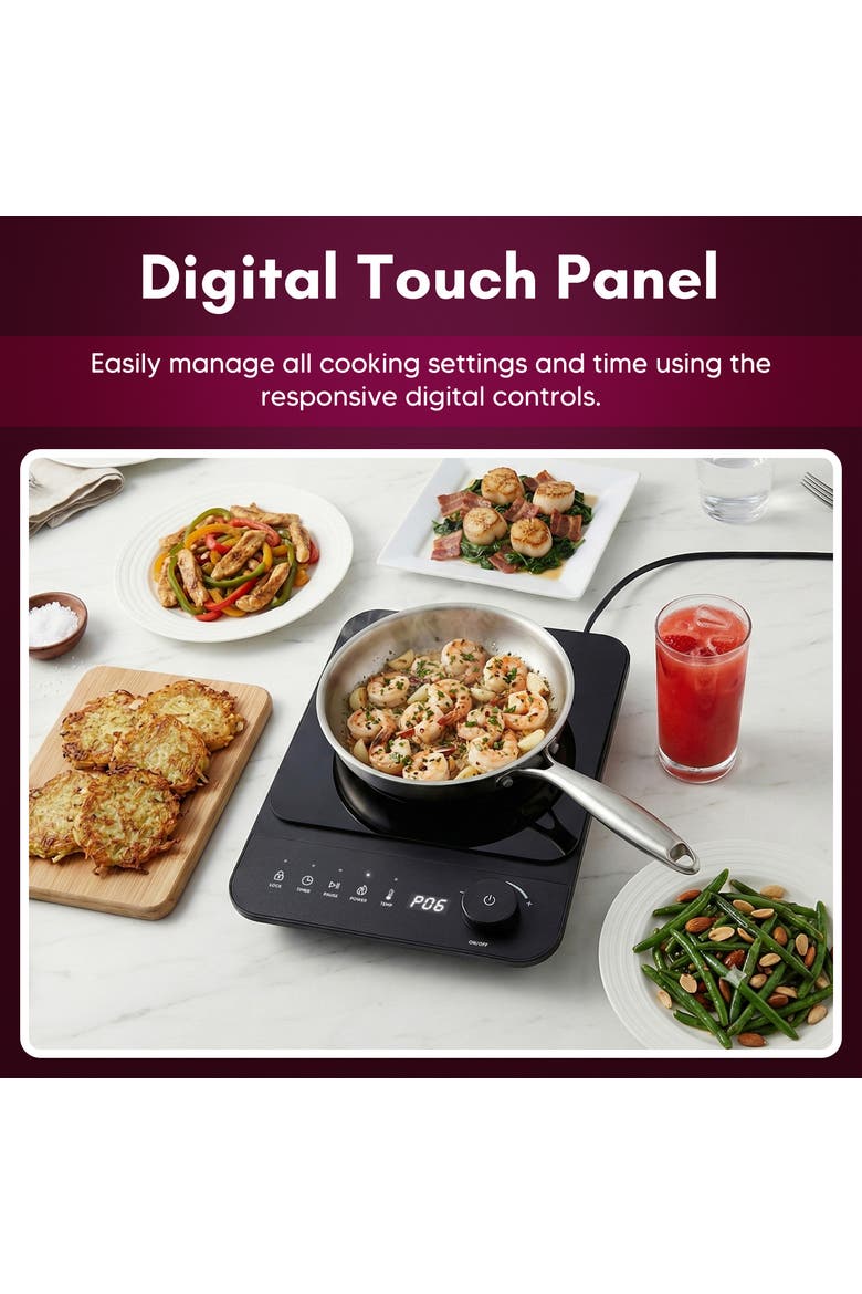 SlimStore Induction Cooktop, Alternate, color, Black