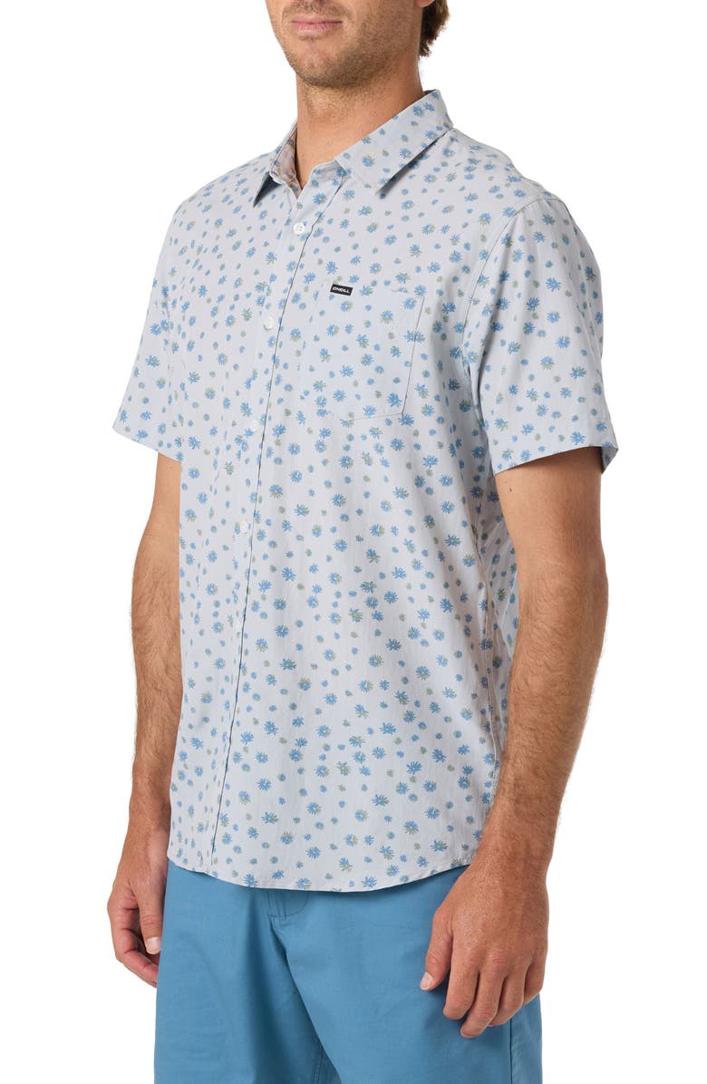 O'Neill Oasis Floral Short Sleeve Button-Up Shirt, Alternate, color, Highrise