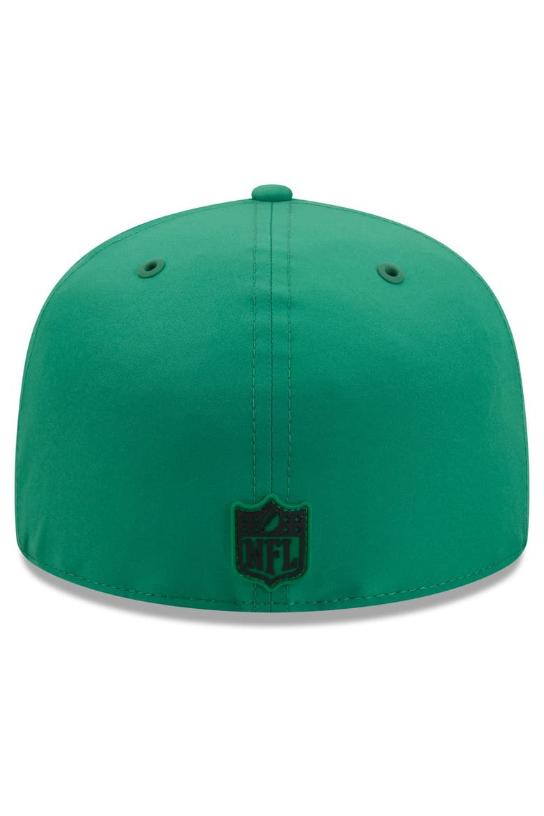 Men's New Era Kelly Green Philadelphia Eagles 2026 Sideline Throwback 59FIFTY Fitted Hat, Alternate, color, Kelly Green