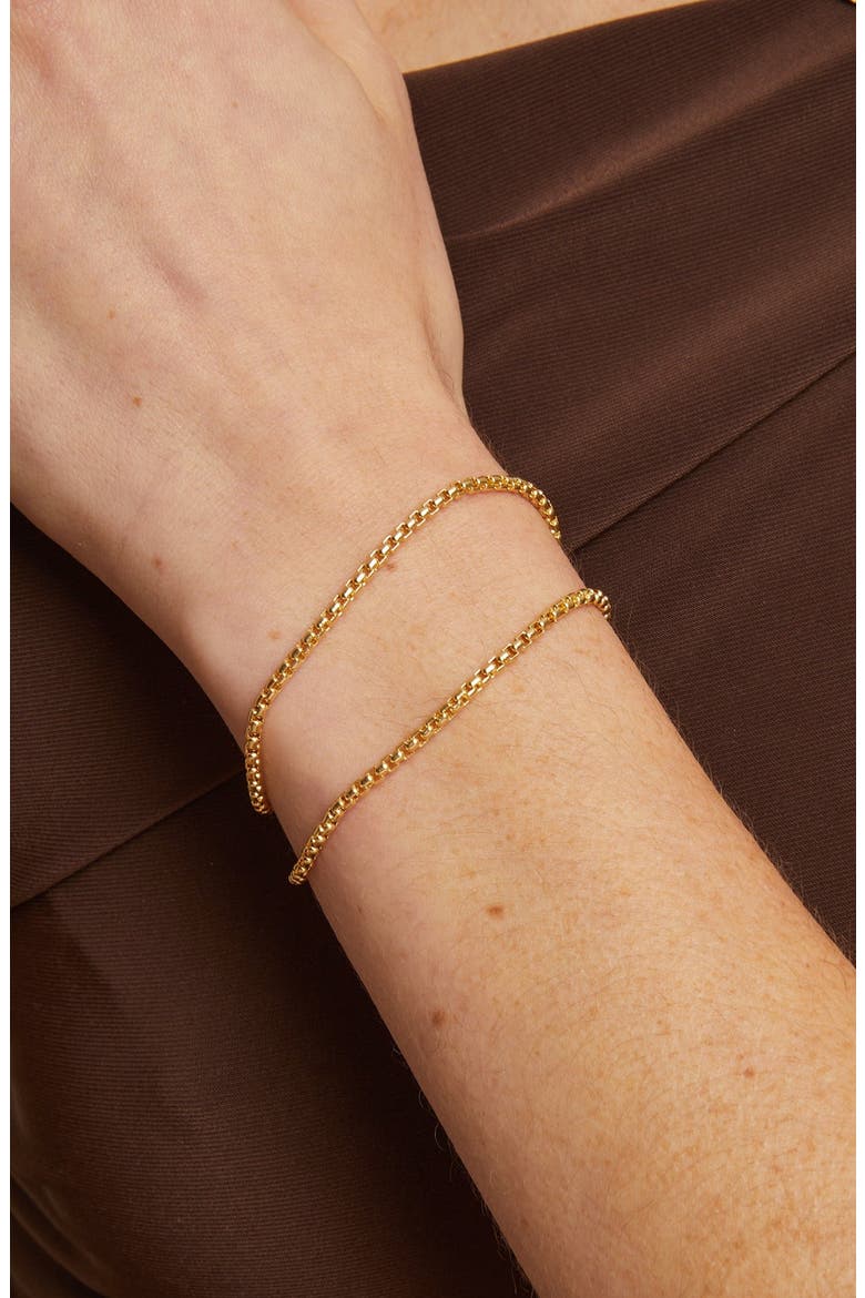 Round Box Chain Bracelet, Alternate, color, Yellow