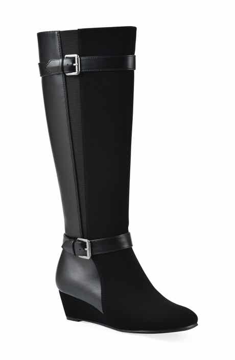White Mountain Footwear Cheers Tall Wedge Heel Boot - Wide Width Available