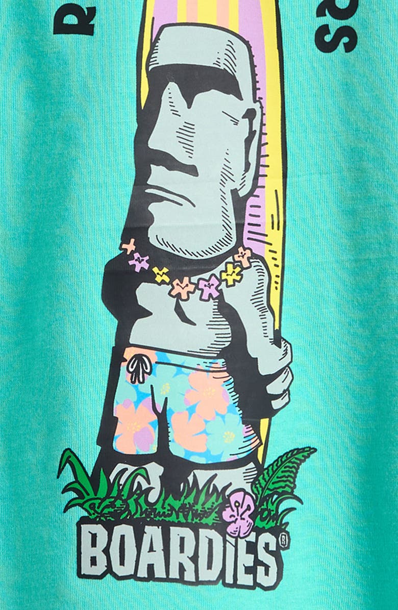 Boardies Kids' Island Elders Cotton Graphic T-Shirt, Alternate, color, Green