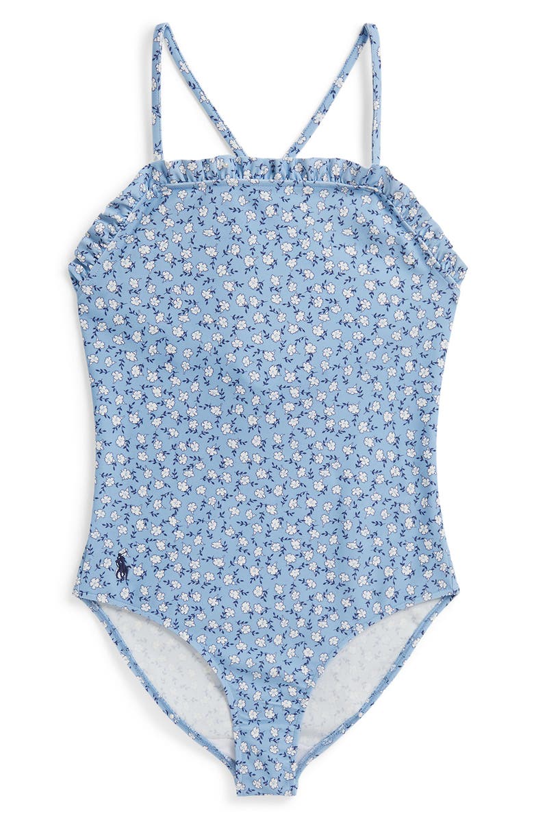 Polo Ralph Lauren Kids' Ruffle One-Piece Swimsuit, Main, color, Georgeana Floral
