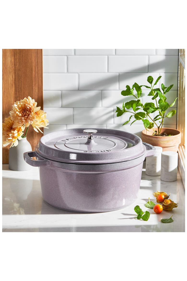 7-Quart Enameled Cast Iron Dutch Oven, Alternate, color, LILAC