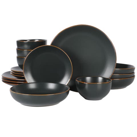 Hazeltine 16-Piece Reactive Glaze Stoneware Dinnerware Set