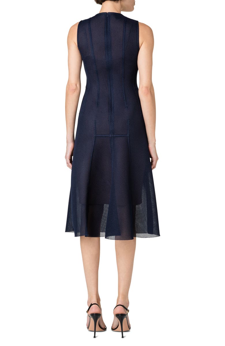Akris Techno Grid Sleeveless Dress, Alternate, color, 079-Navy