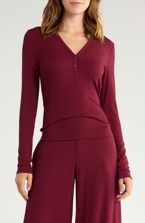 Stretch Modal V-Neck Henley