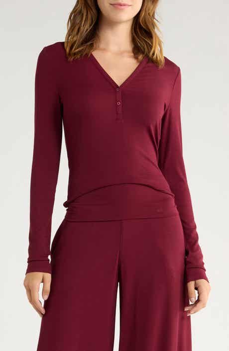 Stretch Modal V-Neck Henley