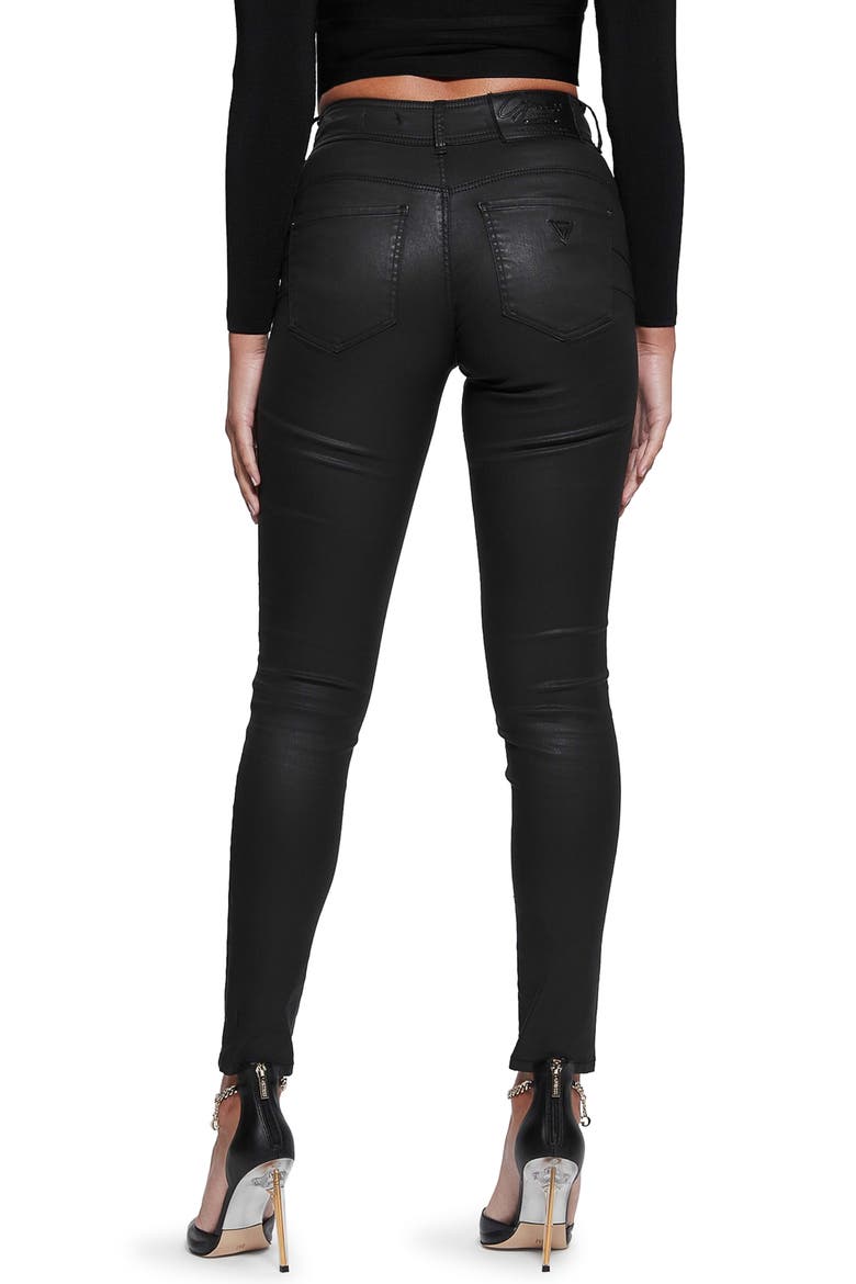 Shape Up Coated High Waist Straight Leg Jeans, Alternate, color, HARR