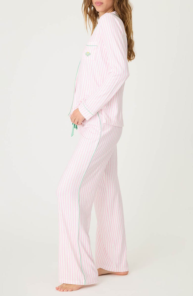PJ Salvage Happiest On the Court Stripe Pajama Set, Alternate, color, 