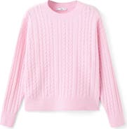 MANGO Cable Stitch Crewneck Sweater