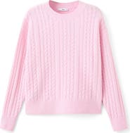 MANGO Cable Stitch Crewneck Sweater