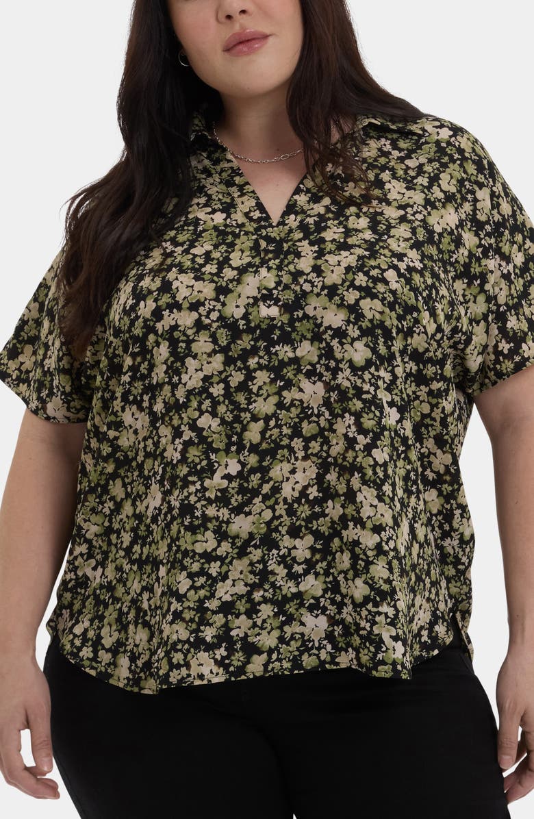 NYDJ Becky Georgette Popover Top, Main, color, Granada Garden