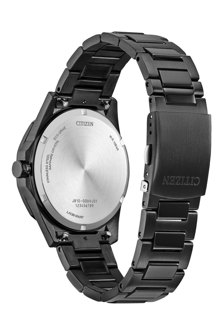 Brycen Eco-Drive Bracelet Watch, 42mm, Alternate, color, BLACK