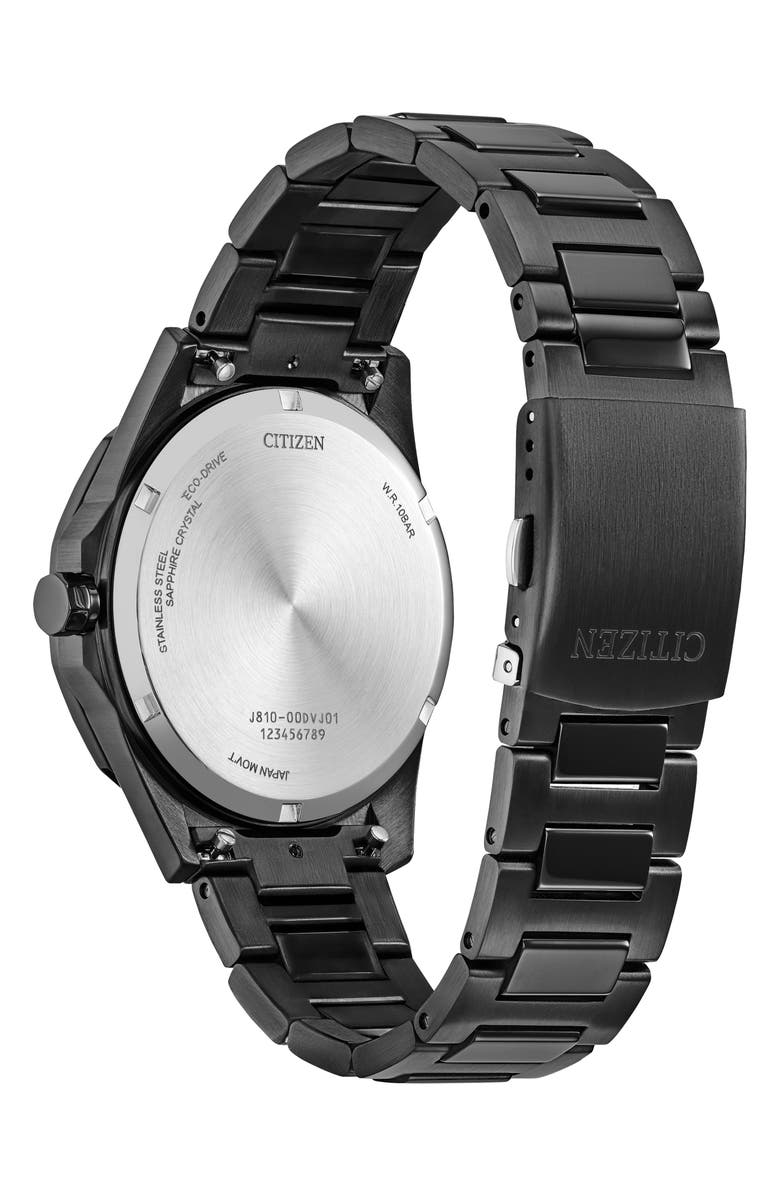 Citizen Brycen Eco-Drive Bracelet Watch, 42mm, Alternate, color, Black