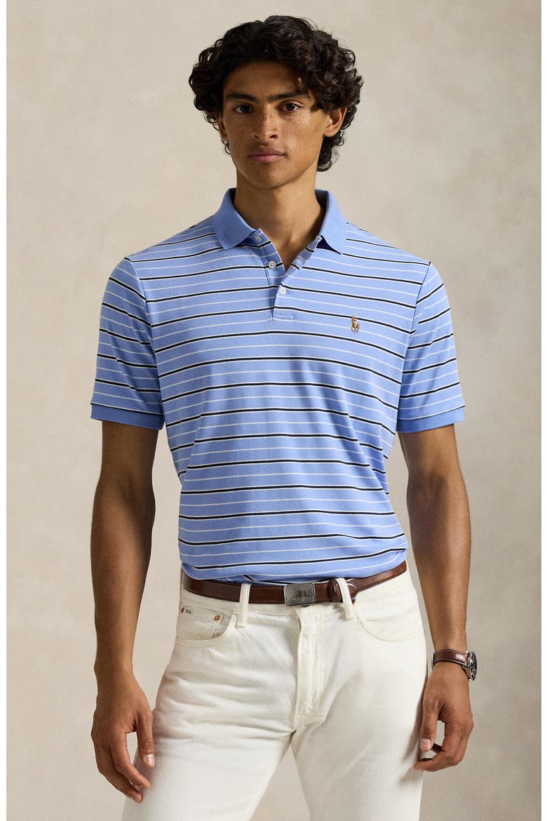 Classic Fit Stripe Cotton Polo, Alternate, color, FALL BLUE MULTI