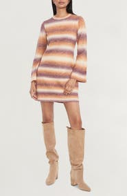 The Good Journey Stripe Long Sleeve Sweater Dress
