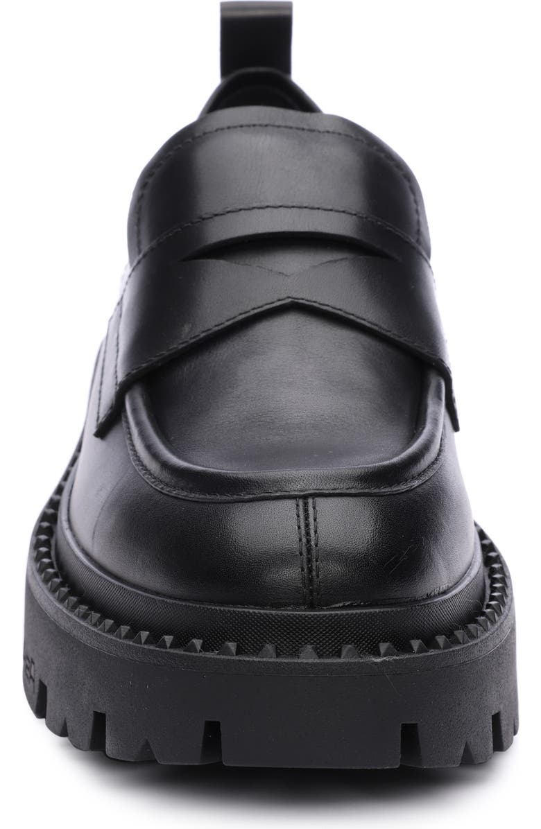 Ash Genial Stud Leather Platform Loafer, Alternate, color,