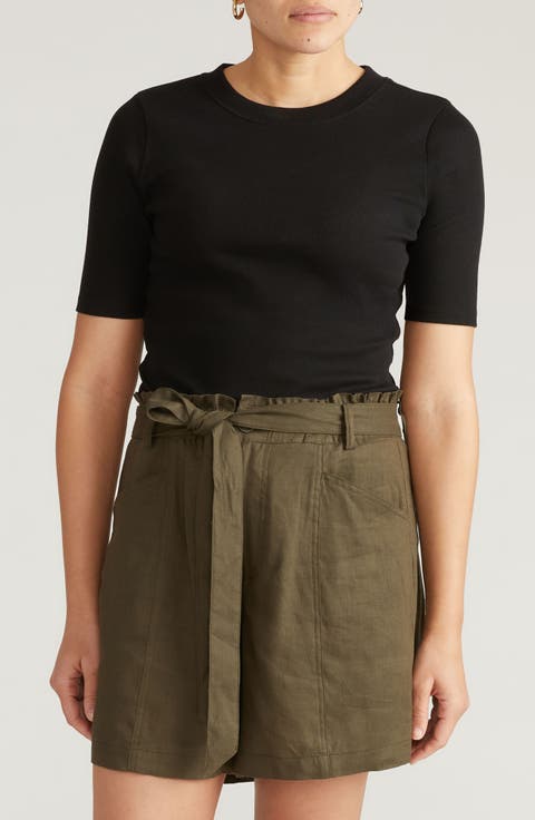 Classic Rib Short Sleeve Top (Regular & Plus)