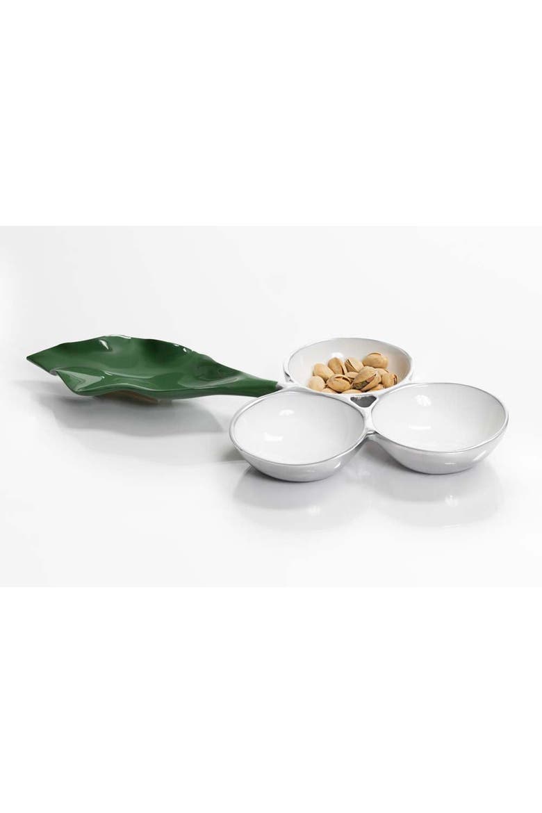 Verdura 3 Part Snack Dish, Alternate, color, White